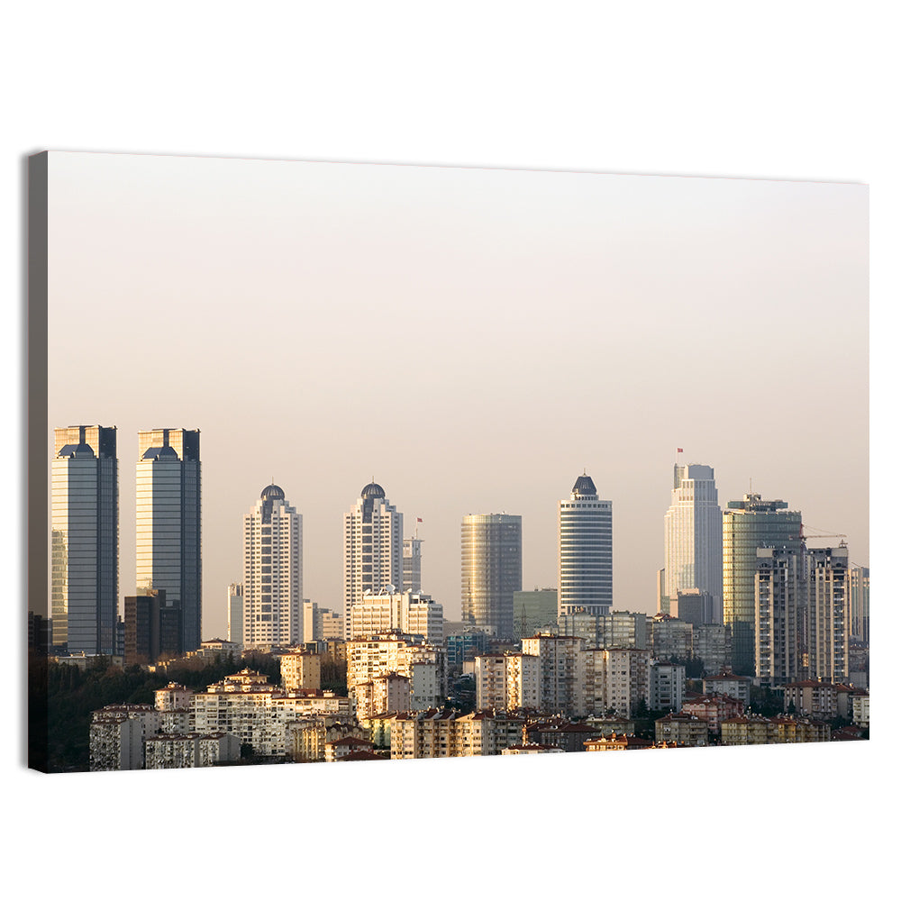 Levent Golden Hour Skyline Wall Art, canvas print, landscape