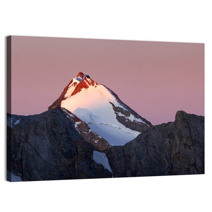 Mount Chimtarga Alpenglow Wall Art as a canvas print