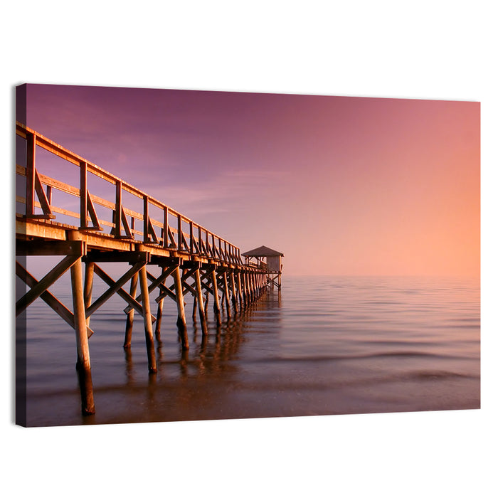Gulf of Mexico Pier Wall Art as a canvas print