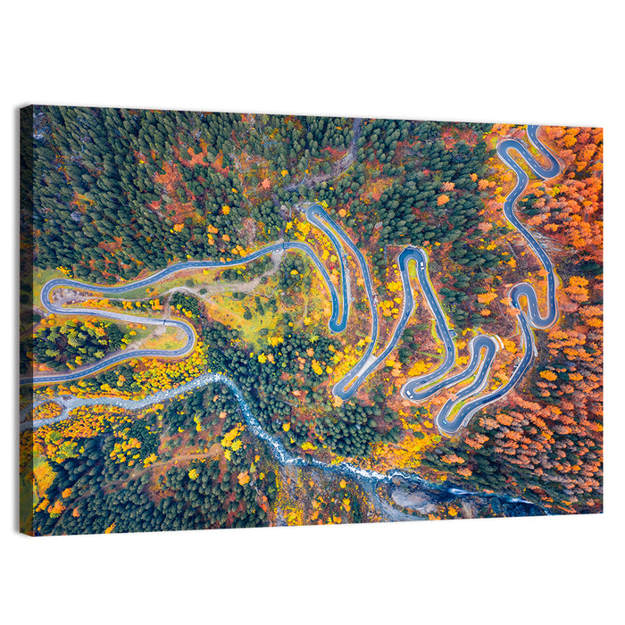 Maloya Pass Aerial View Wall Art as a canvas print