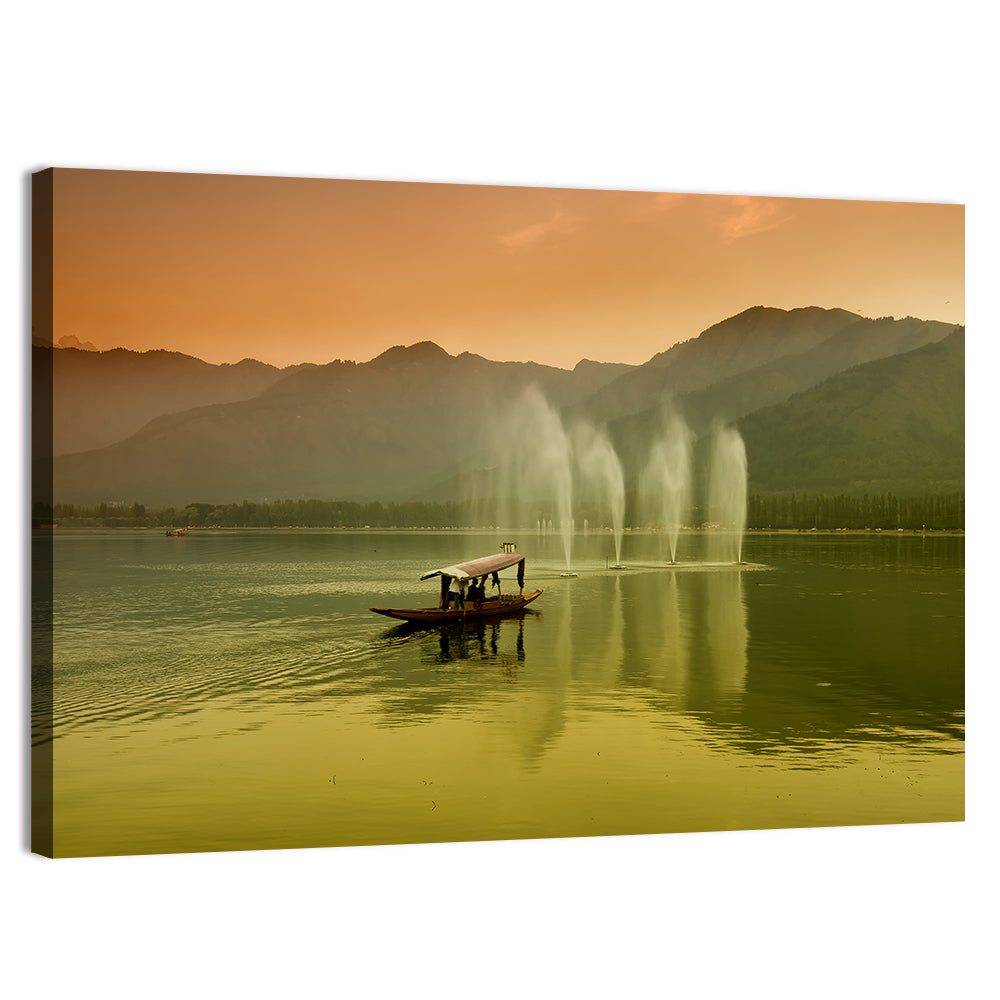 Dal Lake Srinagar Wall Art, canvas print, landscape