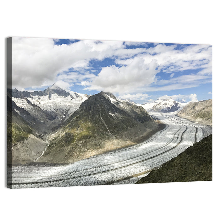 Aletsch Glacier Wall Art as a canvas print