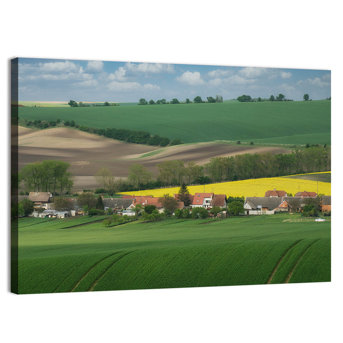 Gentle Moravian Hills Wall Art as a canvas print