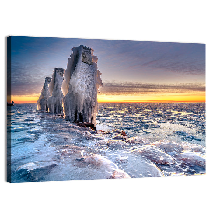 Netherlands Ice Sculpture Wall Art as a canvas print