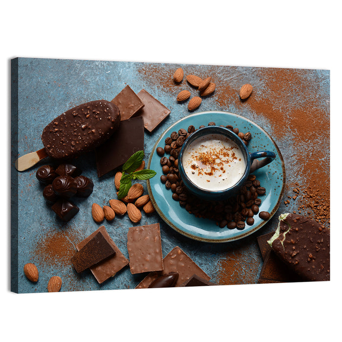 Coffee and Ice Cream Still Life Wall Art as a canvas print
