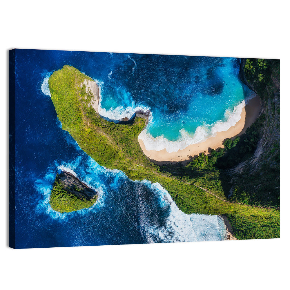 Kelingking Beach Cliffs Wall Art, canvas print, landscape