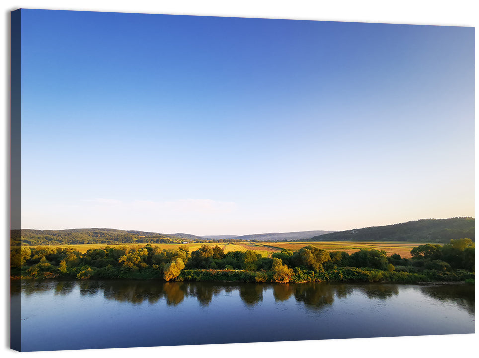 Peaceful River Sunset Wall Art, canvas print, landscape