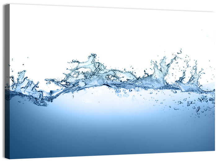 Fresh Water Splash Wall Art as a canvas print