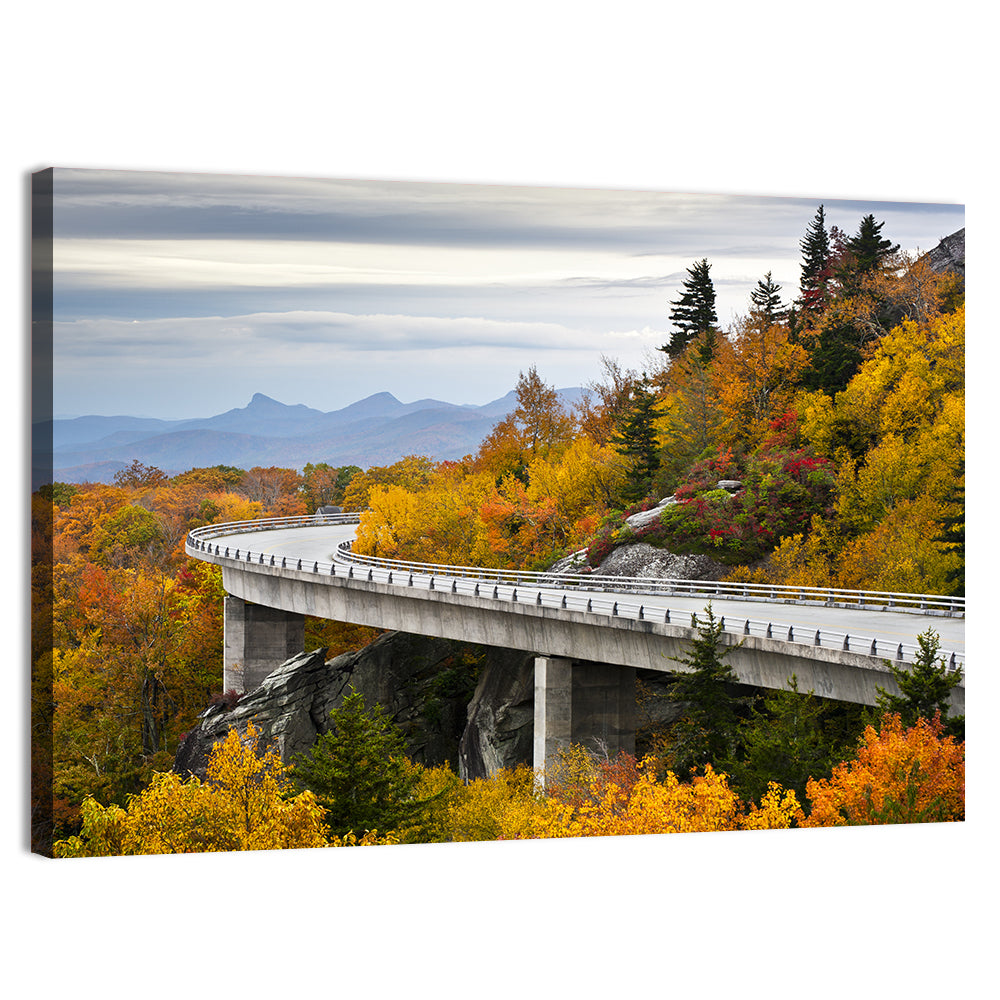 Linn Cove Viaduct at Grandfather Mountain Wall Art, canvas print, landscape