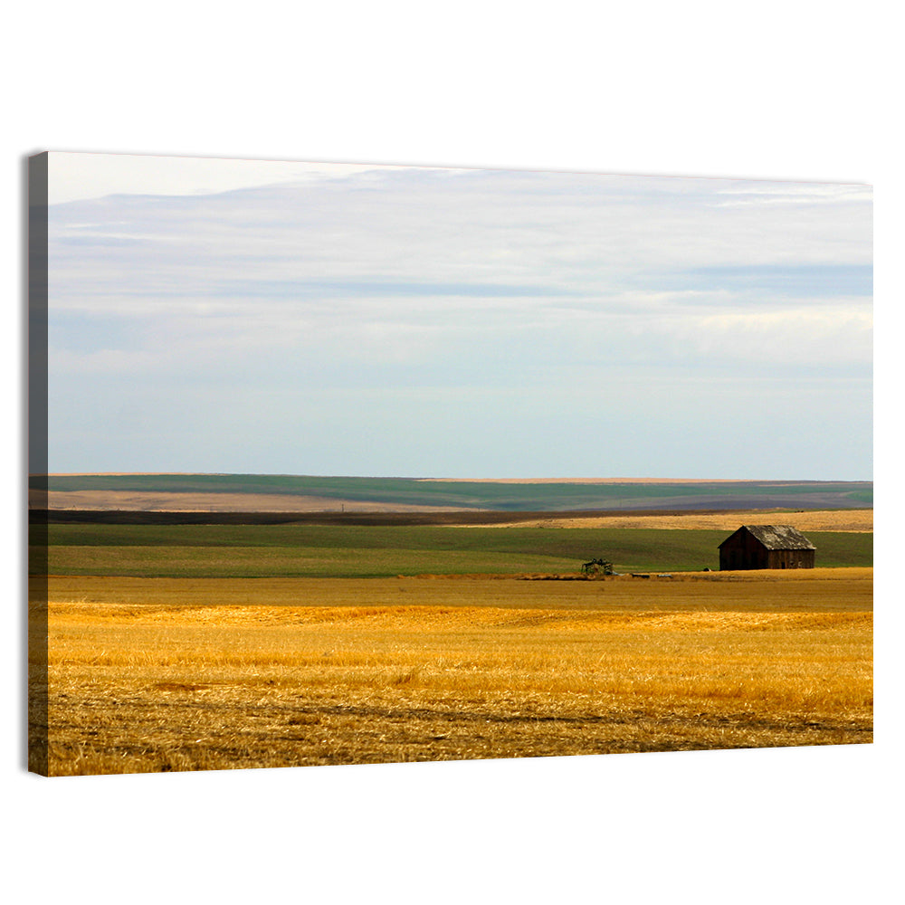 Lone Barn, Montana Farmland Wall Art, canvas print, landscape