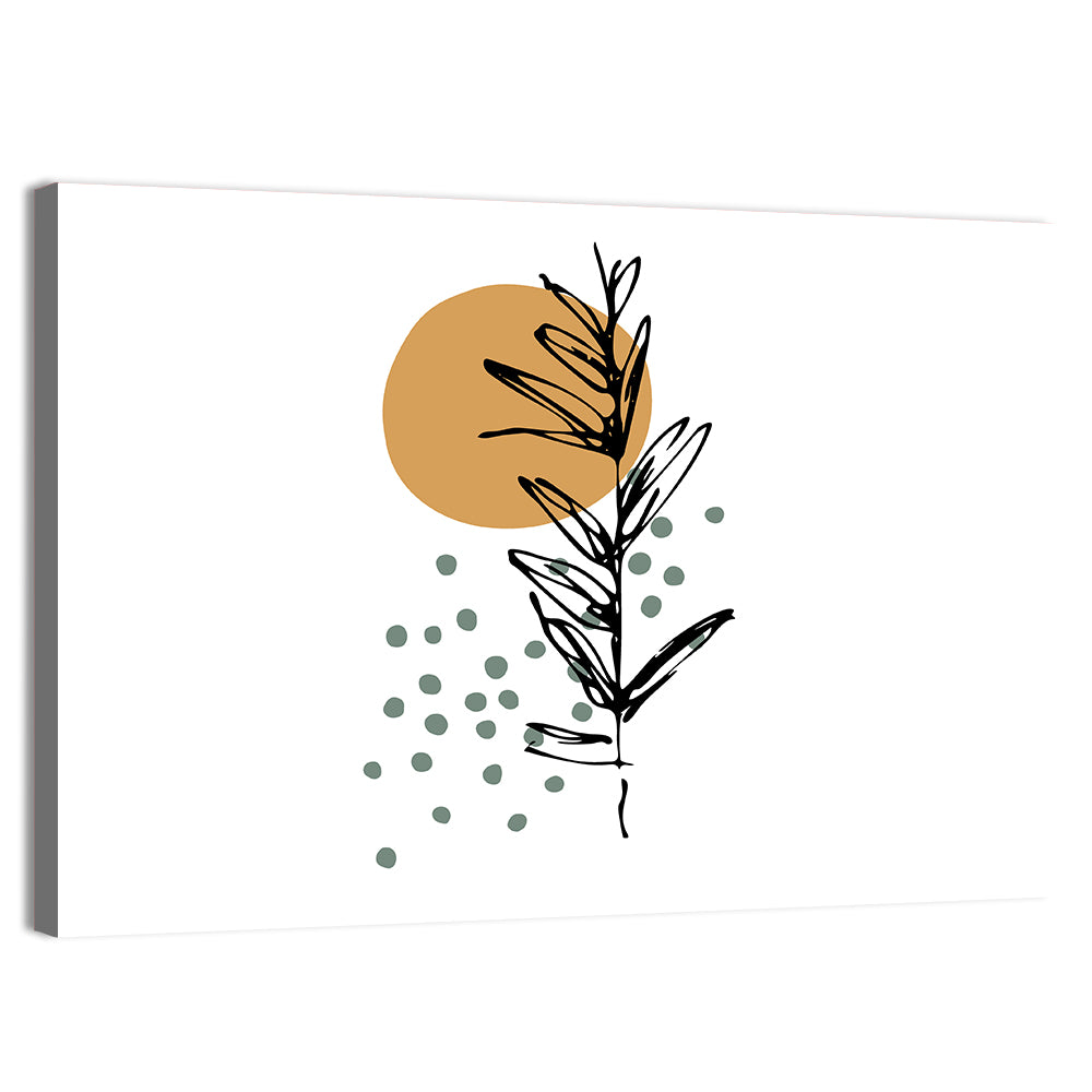 Ink Botanical Sun Study Wall Art, canvas print, landscape