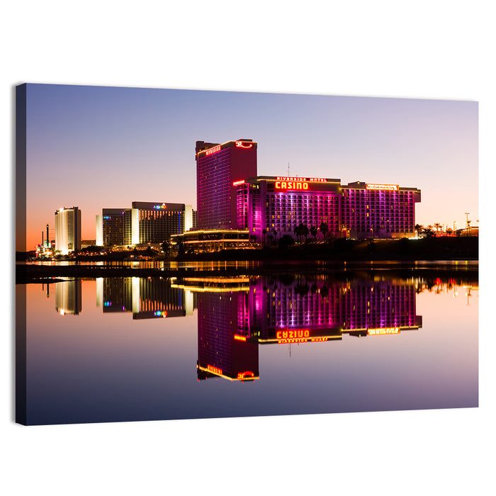 Laughlin Riverside Reflection Wall Art as a canvas print
