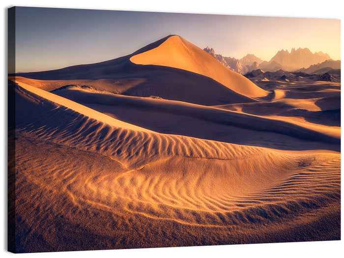 Tabuk Golden Hour Dunes Wall Art as a canvas print