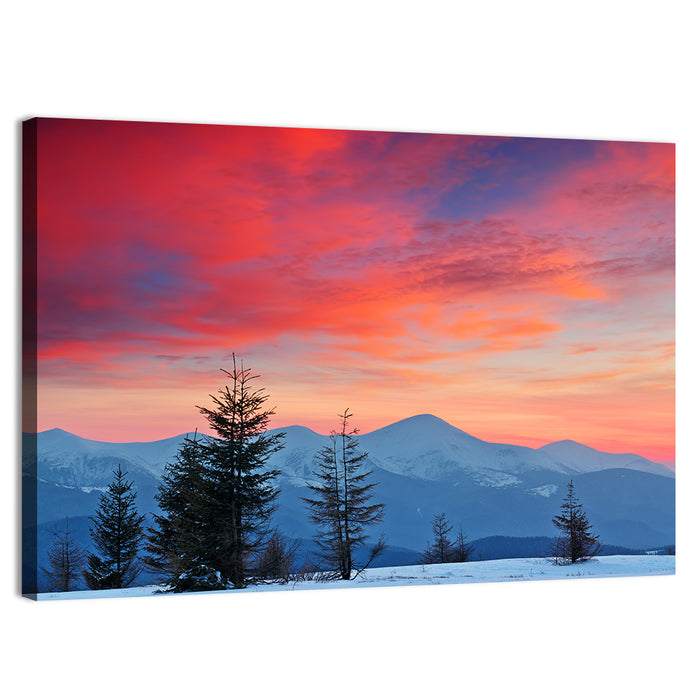 Chernogora Mountains at Sunset Wall Art as a canvas print