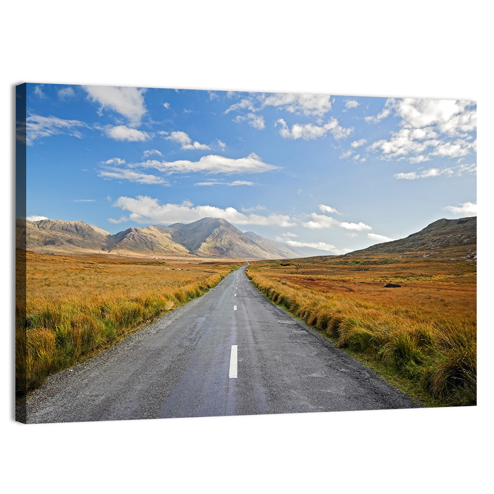 Autumn Mountain Road Wall Art, canvas print, landscape