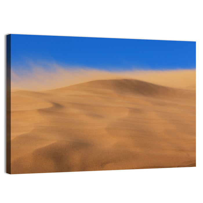 Dune Crest Sandstorm Wall Art as a canvas print