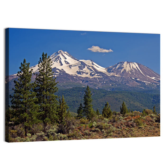 Mount Shasta Wall Art as a canvas print