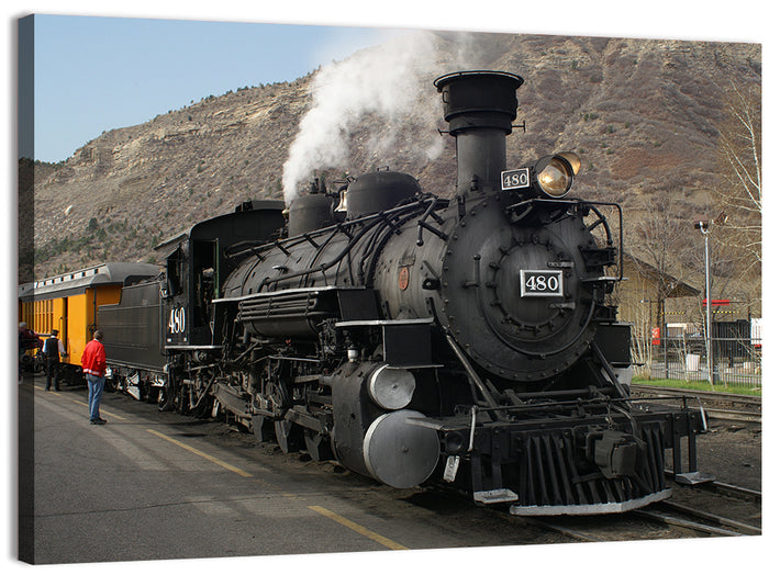 Durango Steam Locomotive No. 480 Wall Art as a canvas print