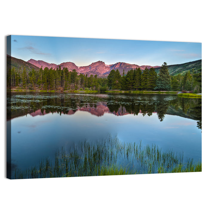 Sprague Lake Reflection Wall Art as a canvas print