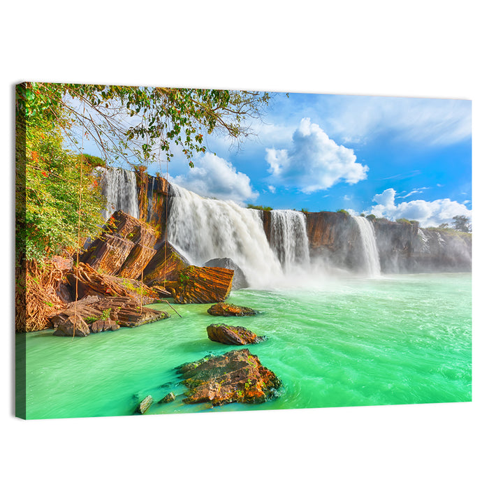 Dray Nur Waterfall Wall Art as a canvas print