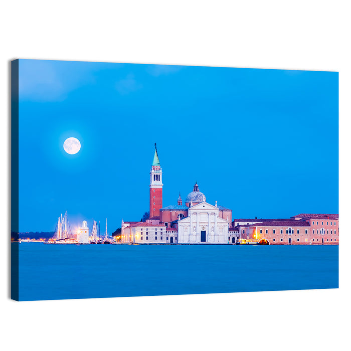 San Giorgio Maggiore Moonlight Wall Art as a canvas print