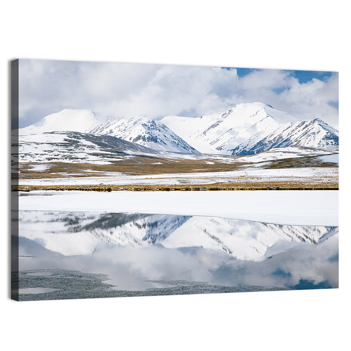 Barskoon Valley Reflection Wall Art as a canvas print