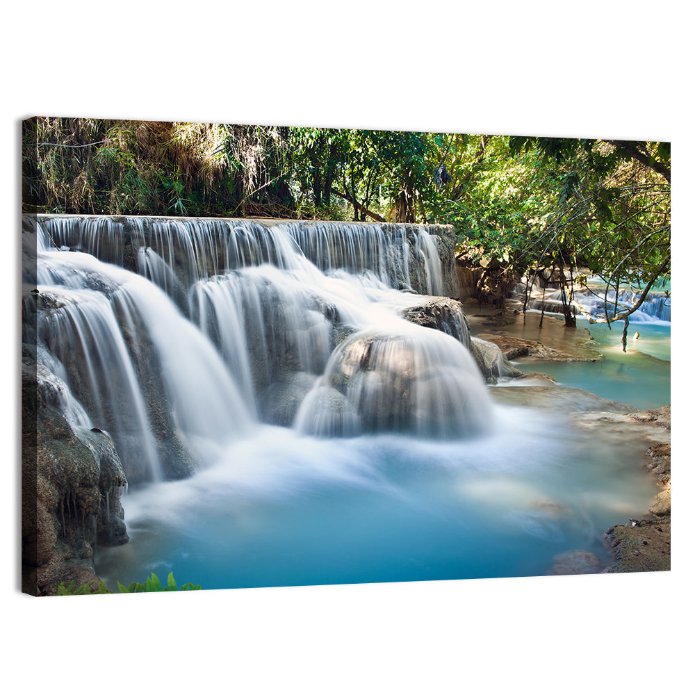 Kuang Si Falls, Luang Prabang Wall Art, canvas print, landscape