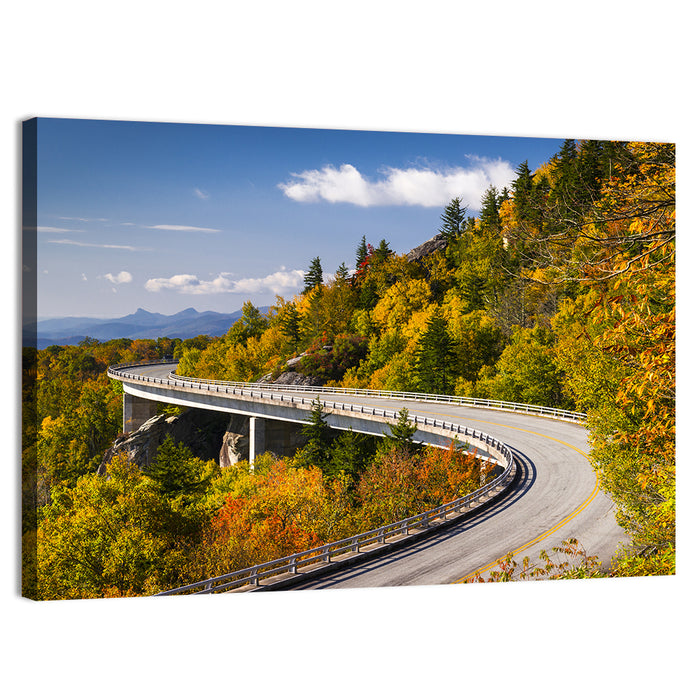 Linn Cove Viaduct at Grandfather Mountain Wall Art as a canvas print