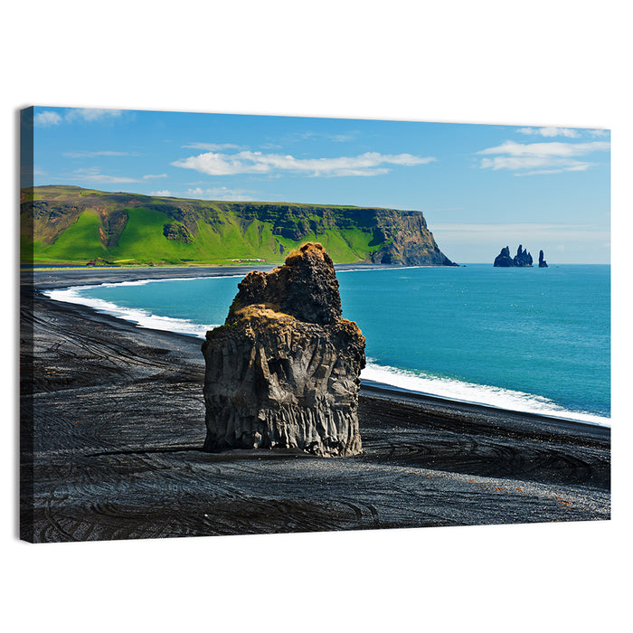 Dyrhólaey Volcanic Beach Wall Art as a canvas print