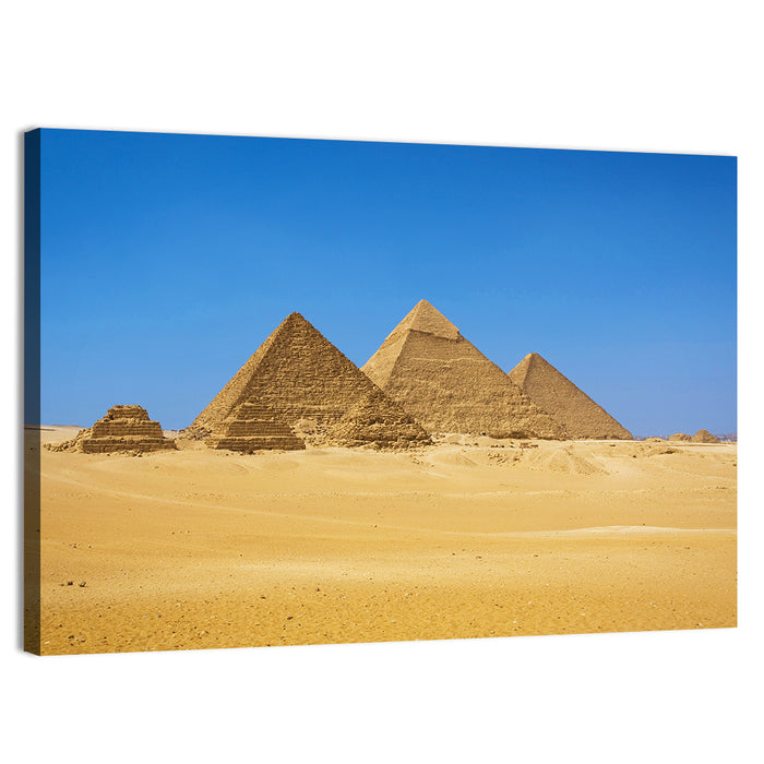 Pyramids of Giza Photograph Wall Art as a canvas print