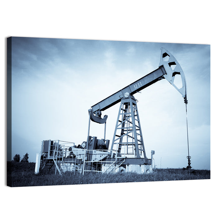 Oil Pump Jack 1211 Wall Art as a canvas print