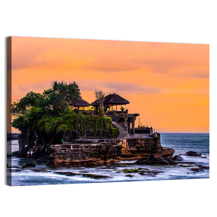Tanah Lot Temple at Sunset Wall Art