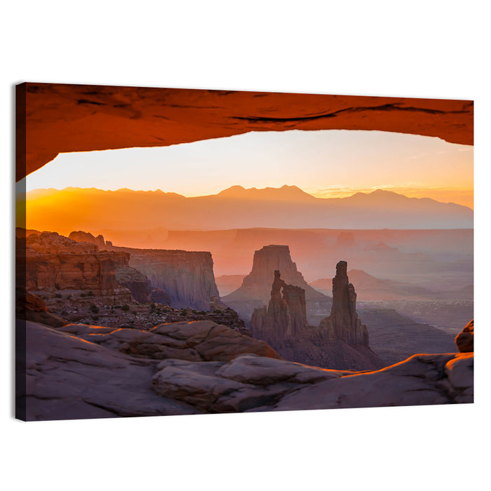 Mesa Arch Sunrise Wall Art as a canvas print