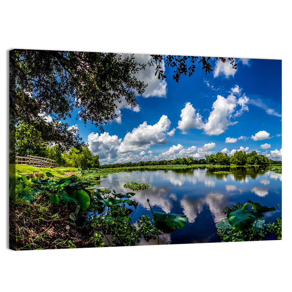 Brazos Bend Lake Reflection Wall Art, canvas print, landscape