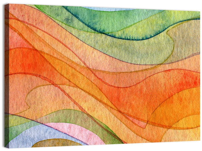 Flying Waves Abstract Wall Art as a canvas print