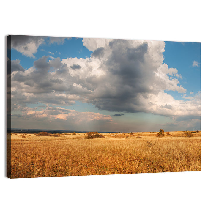 Golden Oklahoma Prairie Wall Art as a canvas print
