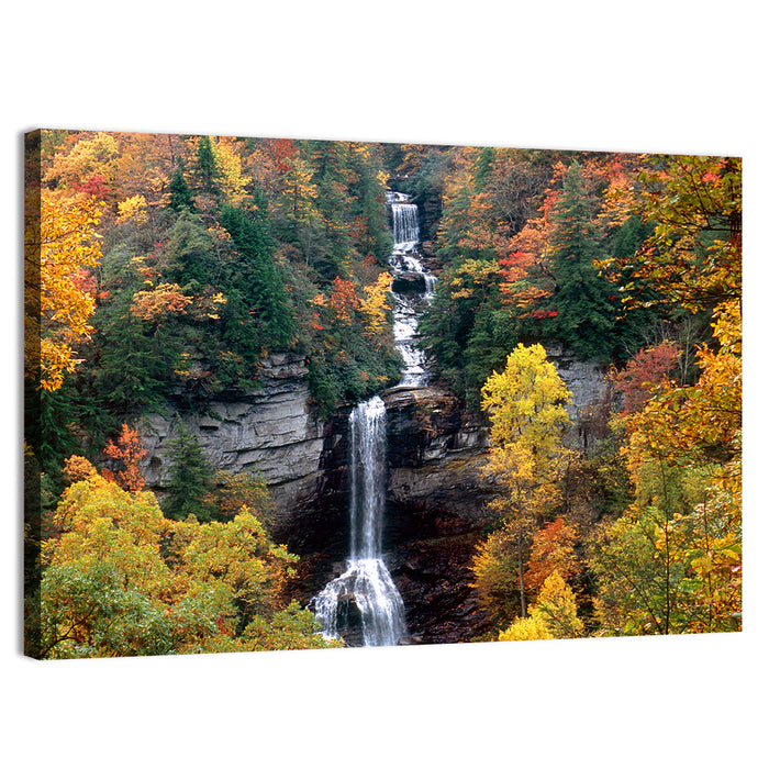 Raven Cliff Waterfall Wall Art as a canvas print