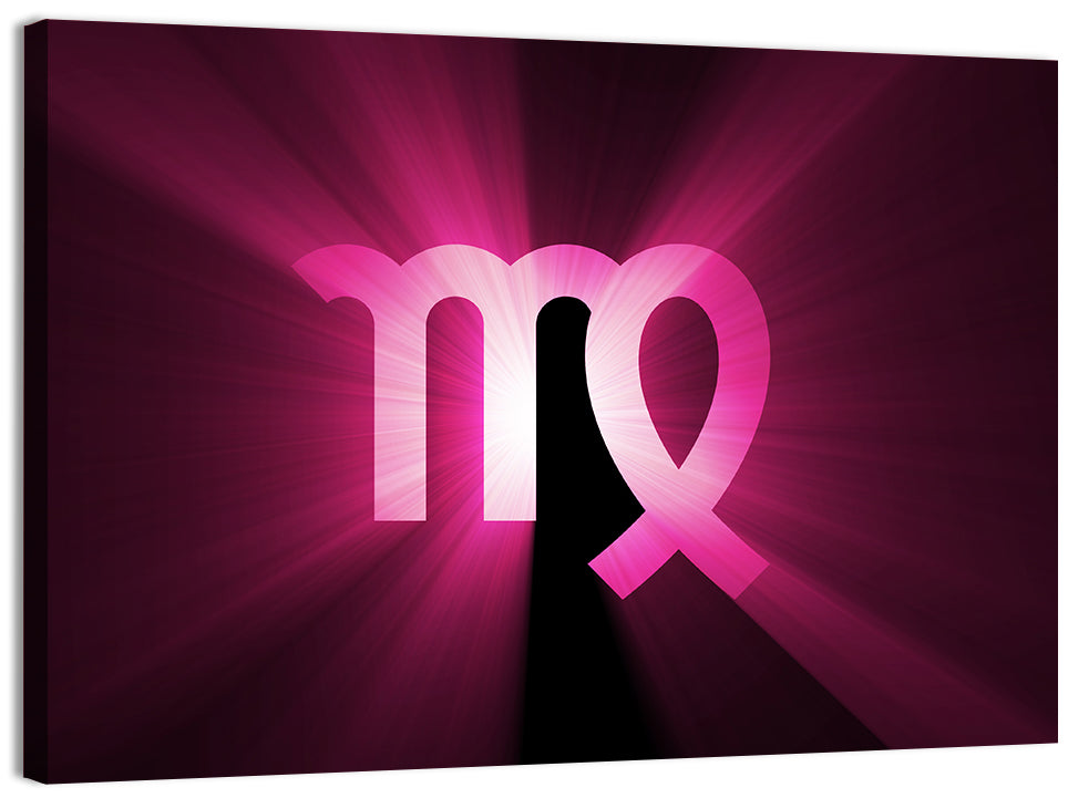 Radiant Virgo Symbol Wall Art, canvas print, landscape