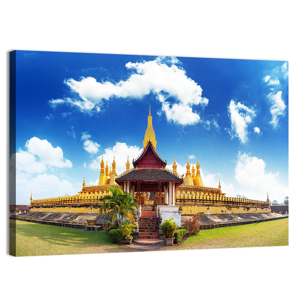 Pha That Luang Wall Art, canvas print, landscape