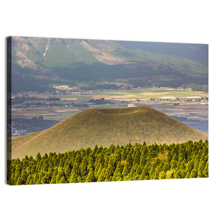 Mount Aso Komezuka Crater Wall Art as a canvas print