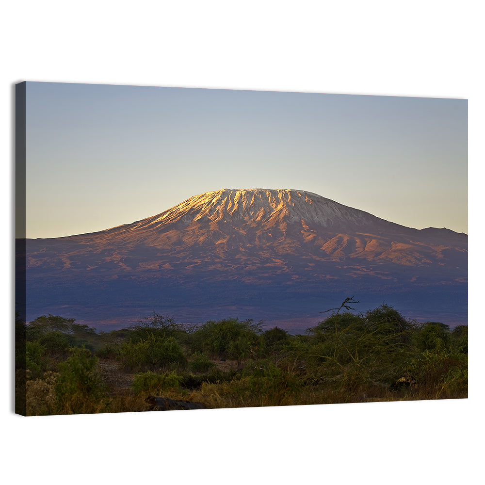 Mount Kilimanjaro Sunset Wall Art, canvas print, landscape