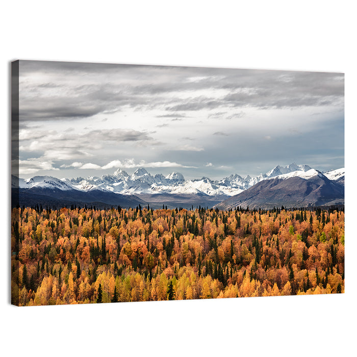 Talkeetna Autumn Landscape Wall Art as a canvas print