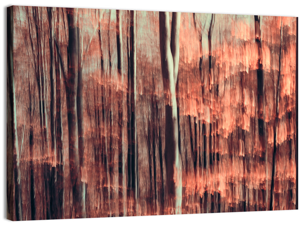 Autumn Forest Blur Wall Art, canvas print, landscape