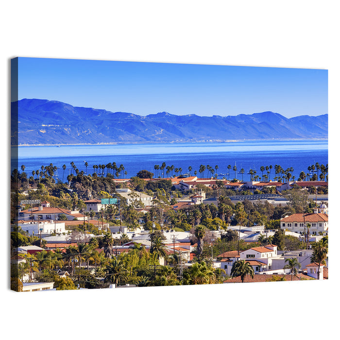 Santa Barbara Waterfront View Wall Art as a canvas print