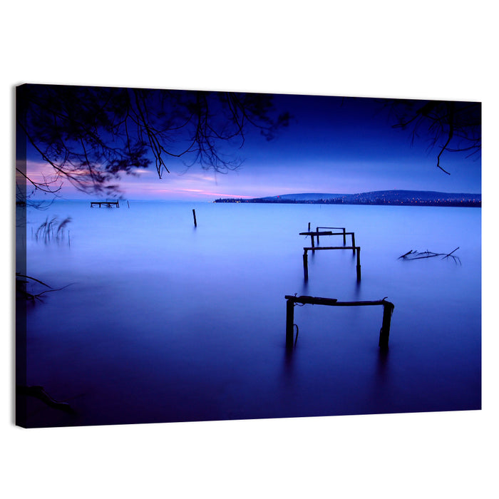 Lake Balaton at Twilight Wall Art as a canvas print