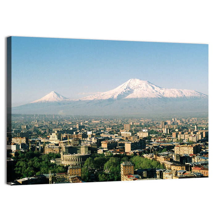 Mount Ararat Over Yerevan Wall Art as a canvas print
