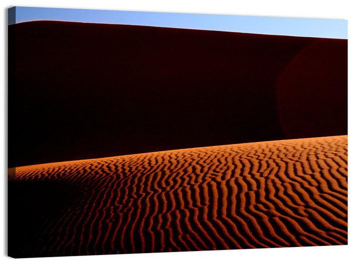 Golden Hour Sand Dunes Wall Art as a canvas print