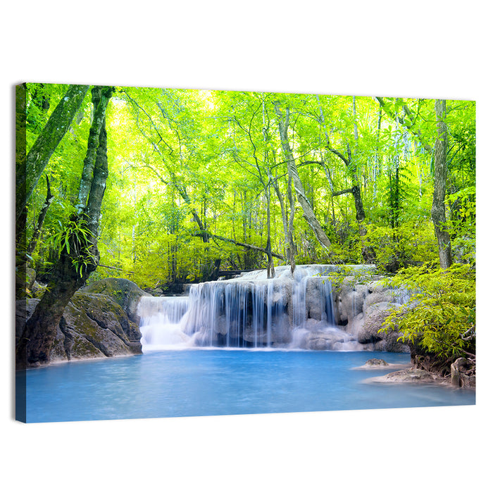 Erawan Falls, Kanchanaburi Wall Art as a canvas print