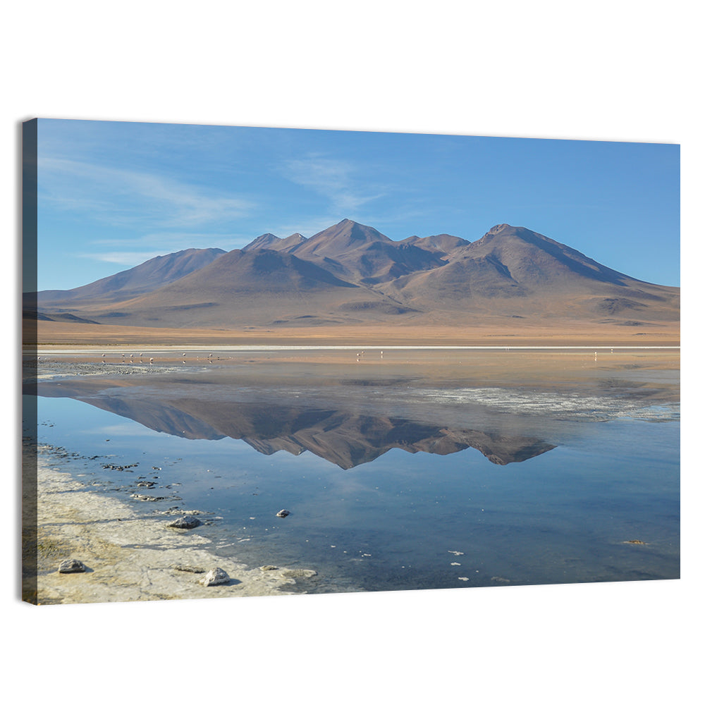 Sur Lipez Salt Lake Reflection Wall Art, canvas print, landscape