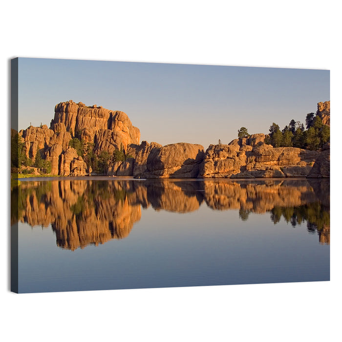 Sylvan Lake Reflection Wall Art as a canvas print
